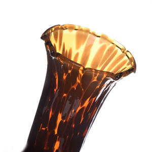Pantalla decorativa de flor de tulipán de cristal de color leopardo ámbar <span class=keywords><strong>para</strong></span> lámpara de mesa - Product Image 3