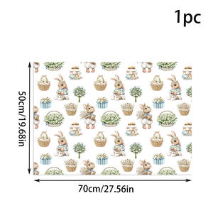 Papier d'emballage pour <span class=keywords><strong>lapin</strong></span> et œufs de pâques, 10 pièces, fournitures de fête pour emballage cadeau, DIY - Product Image 6