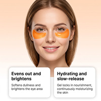 Soins des yeux quotidiens, 8 paires de patchs pour les yeux en gel à l'acide kojique et au curcuma, masque hydratant pour les yeux, patchs éclaircissants pour les yeux