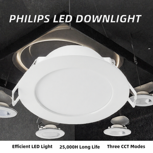 ไฟดาวน์ไลท์ LED แบบฝังฝ้าเพดาน 5W สีขาว ได้รับการรับรองมาตรฐาน ETL ดีไซน์บางเฉียบ พร้อมปุ่มควบคุม  220V โคมไฟแผงทันสมัยสำหรับห้องครัวและบ้าน - Product Image 2