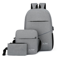 Sac à dos d'affaires pour ordinateur portable, sac à bandoulière de bureau, sac à dos trois pièces grande capacité pour hommes