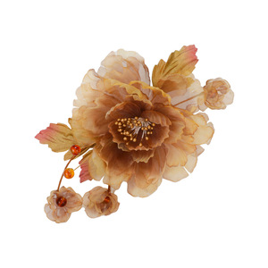 Accessoires capillaires faits main au design original Automne/Hiver 2025, avec motifs floraux et feuilles séchées, pour coiffures Hanfu - Product Image 5