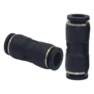 ZM Plastic pneumatic fitting black PU 10mm air hose push in quick joint quick coupling hose fittings