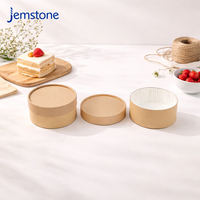 Boîte ronde pour cheesecake personnalisée, écologique, résistante au four, en carton kraft, tube en papier alimentaire pour pâtisserie, emballage pour gâteau