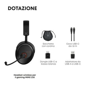 Auriculares Inalámbricos para Juegos MMX 230 Negros - Product Image 3