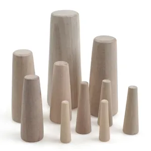 10Pcs Wooden Hole Plugs Kit 7 Sizes Marine Tapered Conical Drain Stopper scupper plugs for boats Yacht Parts and Accessories