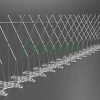 Piques anti-oiseaux en acier inoxydable avec base transparente en PC, anti-pigeons, pour toits, clôtures, fenêtres, lutte antiparasitaire
