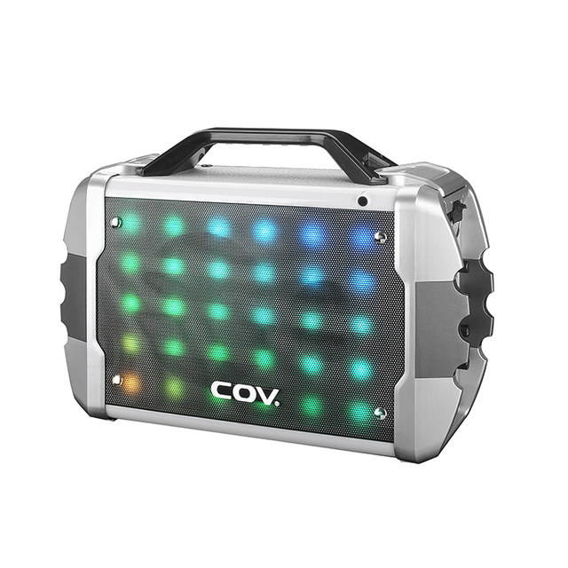 COV Portable Speaker Led Disco Dual 5.25" 30W with Mic