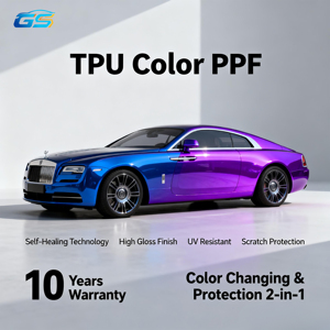 <span class=keywords><strong>Film</strong></span> de protection de peinture automobile auto-cicatrisant anti-rayures en TPU PPF couleur gris argenté changeant de couleur pour voiture - Product Image 6