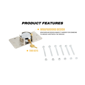 Ẩn còng mạ crôm A3 thép Ổ khóa cho Trailer van xe tải Cửa & Hockey Puck khóa cho cửa an ninh thép rắn - Product Image 4