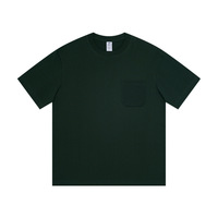 T-shirt uni pour homme avec poches, 230 g/m², coupe oversize, style vintage, vente en gros, personnalisable, 100 % coton, été, t-shirt vierge avec poche