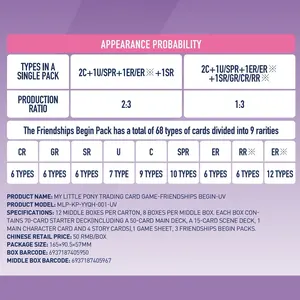 <span class=keywords><strong>Jeu</strong></span> de cartes à collectionner <span class=keywords><strong>My</strong></span> <span class=keywords><strong>Little</strong></span> <span class=keywords><strong>Pony</strong></span> : Deck de démarrage - Les amitiés commencent - Version anglaise UV TCG - Product Image 6