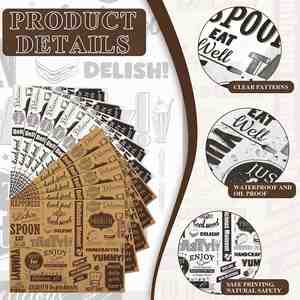 กระดาษห่ออาหารกันน้ำมัน กันน้ำ สำหรับห่อเบอร์เกอร์และฮอทดอก - Product Image 4