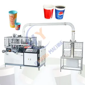 Seau en papier bon marché Machine à ligne complète Moulage Machine à gobelets en papier pour le recyclage du thé au lait Popcorn Italie