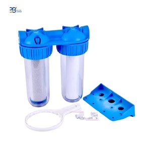 Système de filtre à eau italien 2 étapes 5 "/10" Big <span class=keywords><strong>Blue</strong></span>/Transparent/White 3/4 "Ports avec clé en plastique - Product Image 4