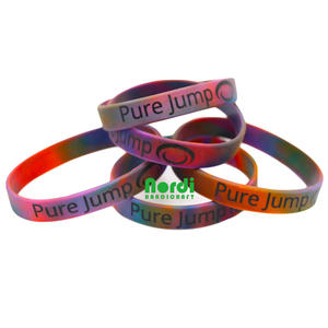 工場直販価格カスタム混合色ソフトシリコーンリストバンドファッションデザインシリコンラバーブレスレット印刷ロゴ付き - Product Image 6