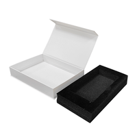 Coffret Cadeau Magnétique de Luxe en Carton Rigide Blanc Mat avec Estampage Doré et Couvercle à Fermeture Magnétique pour Carte