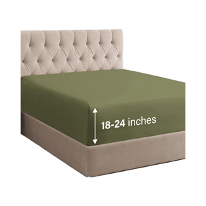 <span class=keywords><strong>Drap</strong></span>-housse de luxe ultra doux et anti-froissement pour matelas de 18 à 24 pouces, respirant et facile à installer. - Product Image 1