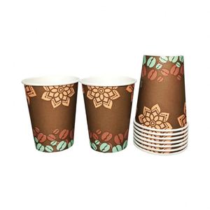 แก้วกาแฟชานมไข่มุก แก้วกระดาษกาแฟ แก้วกระดาษสีน้ำตาล - Product Image 5