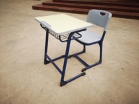 Ensembles de bureau et chaise d'école, chaises de Table de lecture universitaire pour l'éducation simple en bois PP plastique