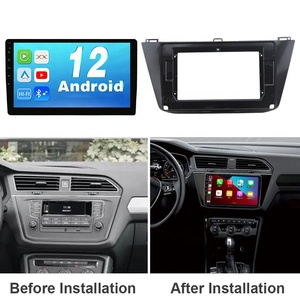 Pour VW <span class=keywords><strong>TIGUAN</strong></span> <span class=keywords><strong>2017</strong></span> + voiture stéréo Radio Audio tableau de bord DVD CD Fascia plaque panneau cadre remplacement - Product Image 3