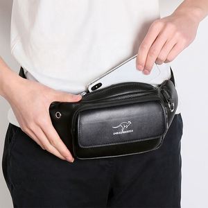 Trendy Classic European Style Leather Crossbody Chest Bag Holographic Waist Bags <b>Men</b> - Product Image 6