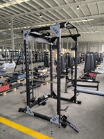 Cage de musculation X9 améliorée, cadre en acier renforcé haute résistance, rack de musculation avec rangement pour plaques de poids