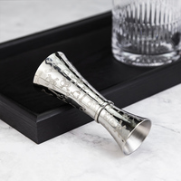 Jigger à cocktail personnalisé OEM/ODM en acier inoxydable 304, gravé tête de mort, 30/60 ml, à large ouverture, pour la mesure au bar et l'approvisionnement hôtelier