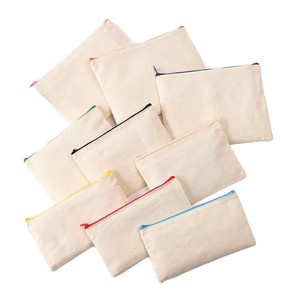 Colorful Zipper Pencil <b>Bag</b> Canvas Pencil Case For <b>School</b> Office Use Pencil Pouch Zippered Canvas Pencil <b>Bag</b> - Product Image 4