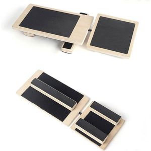 Tabla de Equilibrio de Una Sola Pata - Estirador de Pie Profesional de Madera para Ejercicios de Tobillo, Entrenador de Equilibrio, Estabilizador de Tobillo - Product Image 1