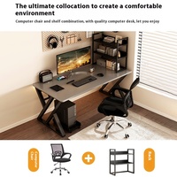 Bureau d'ordinateur moderne pour la maison et le bureau Table de sport électronique avec chaise confortable Établi d'étude simple dans la chambre à coucher Panneau de style bois