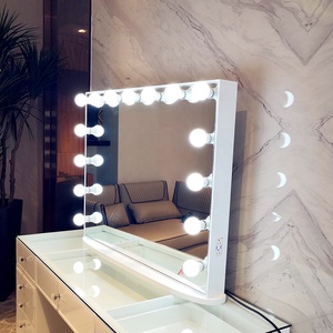 LED Lighted Makeup <strong>Vanity</strong> Table for Bedroom &amp; Home Dressing Room, Bluetooth Mirror, Modern Wooden Design, U.S. Stocked - Product Image 3