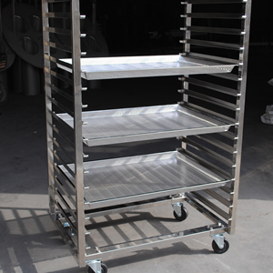 <span class=keywords><strong>Chariot</strong></span> <span class=keywords><strong>de</strong></span> service mobile multi-niveaux en acier inoxydable résistant à la corrosion pour la restauration, le secteur médical, le stockage industriel et le transport - Product Image 6