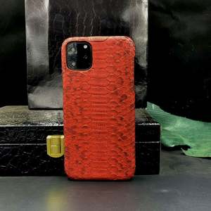 Étuis de téléphone portable de luxe en cuir de serpent véritable de haute qualité sur mesure, résistants aux chocs, pour iPhone 11 12 13 14 15 16 Pro Max - Product Image 5