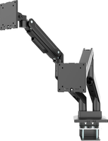 Support de bureau pour deux moniteurs en aluminium robuste pour écrans de 17 à 35 pouces, support de moniteur réglable, support stable et solide