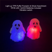 Jouets anti-stress en TPR écologiques et lumineux en forme de citrouille fantôme, amusants à pincer pour la décompression, pour décorations d'Halloween