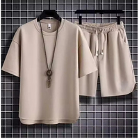 En Gros Ensemble T-shirt Court et Pantalon Court pour Hommes, Décontracté, Respirant et Séchage Rapide, Motif Imprimé, Mode d'Été