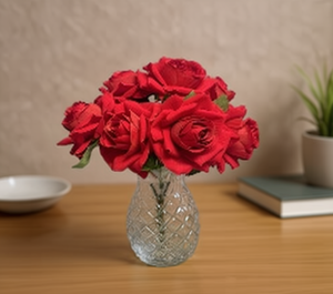 Large Artificial Rose <b>Silk</b> <b>Flower</b> Home Decoration Classic Handmade Vase Arrangement Living Room Gift - Product Image 2