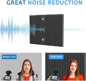 Paneles de pared de <span class=keywords><strong>espuma</strong></span> insonorizada con forma de cuña autoadhesiva moderna del proveedor de China, paneles acústicos para el hogar y la Oficina, <span class=keywords><strong>Espuma</strong></span> Acusticas - Product Image 5