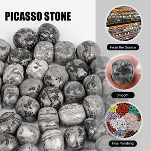 Piedra de cristal pulido de <span class=keywords><strong>Picasso</strong></span> Stone para peces curativos rodantes para paisajismo de tanques y otras artesanías de cristal - Product Image 2