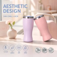 Gobelet isotherme esthétique en acier inoxydable à double paroi 450 ml, couleur pastel, cadeau pour elle, vente en gros usine