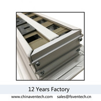 Grille de ventilation linéaire en aluminium réglable pour plafond, diffuseur à 2 fentes, prix usine Ventech HVAC