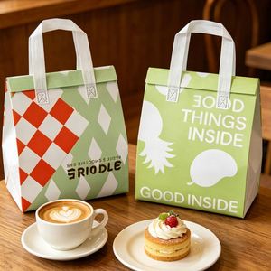 Customized Small Non Woven <b>Thermal</b> Insulated <b>Bag</b> Aluminum Foil Waterproof Coffee Beverage <b>Delivery</b> Takeaway Heavy Duty - Product Image 1