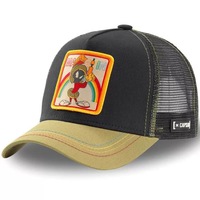 Gorra de camionero de algodón de 5 paneles al por mayor, de alta calidad, con parche bordado de animales de dibujos animados, gorras de camionero a la moda