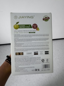 Autentico Shampoo Colorante JiaYing Senza <span class=keywords><strong>Ammoniaca</strong></span> per Cuoio Capelluto, Tinta Nera per <span class=keywords><strong>Capelli</strong></span> 72 Crema Colorante alla Mela - Product Image 4