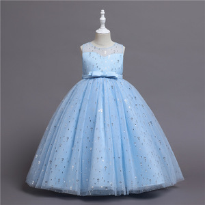 Abito estivo con paillettes in <span class=keywords><strong>Tulle</strong></span> per la festa di nozze bambino principessa spettacolo abito lungo abiti per bambini per ragazze abiti da sera formali - Product Image 6