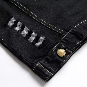Chaleco Vaquero sin Mangas para Hombre, Talla Grande, 100% Algodón, Ropa Casual de Invierno para Hombre, Logotipo Personalizado - Product Image 3