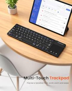 Portable <b>Wireless</b> Three-fold <b>Keyboard</b> Triple Fold <b>Keyboard</b> Touchpad Numpad <b>Keyboard</b> for galaxy Fold 7 - Product Image 3