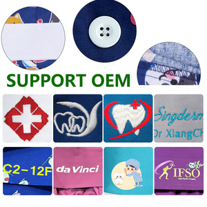 Mũ phẫu thuật chất liệu polyester spandex, thêu cá nhân hóa, dành cho nữ, nam và unisex, tóc dài, dành cho bác sĩ, y tá, mũ y tế - Product Image 5