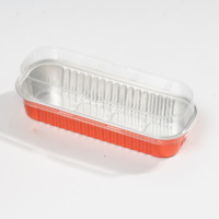 Boîtes à dessert rectangulaires en aluminium entièrement personnalisables de 200 ml avec couvercles pour la boulangerie, les tranches de gâteau et l'emballage des brownies